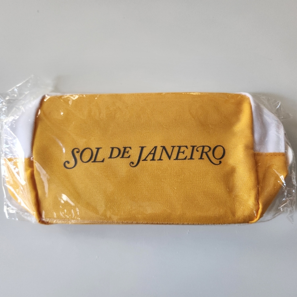 New Sol De Janeiro Bum Bum Canvas Makeup Bag Cosmetic Case Beach Tote Sealed